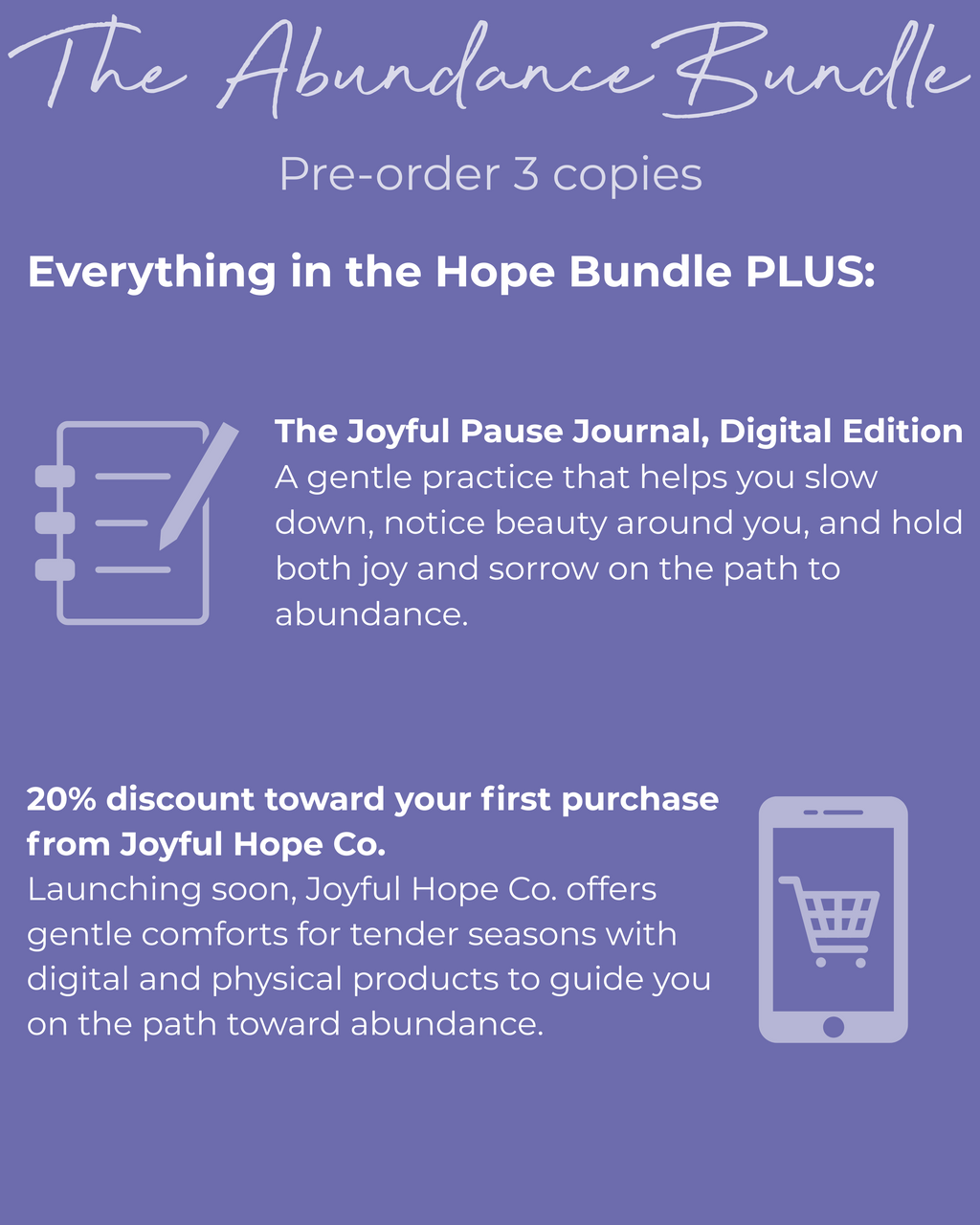 (Amazon Pre-order + Gifts) Seeking Hope, Finding Joy Abundance Bundle