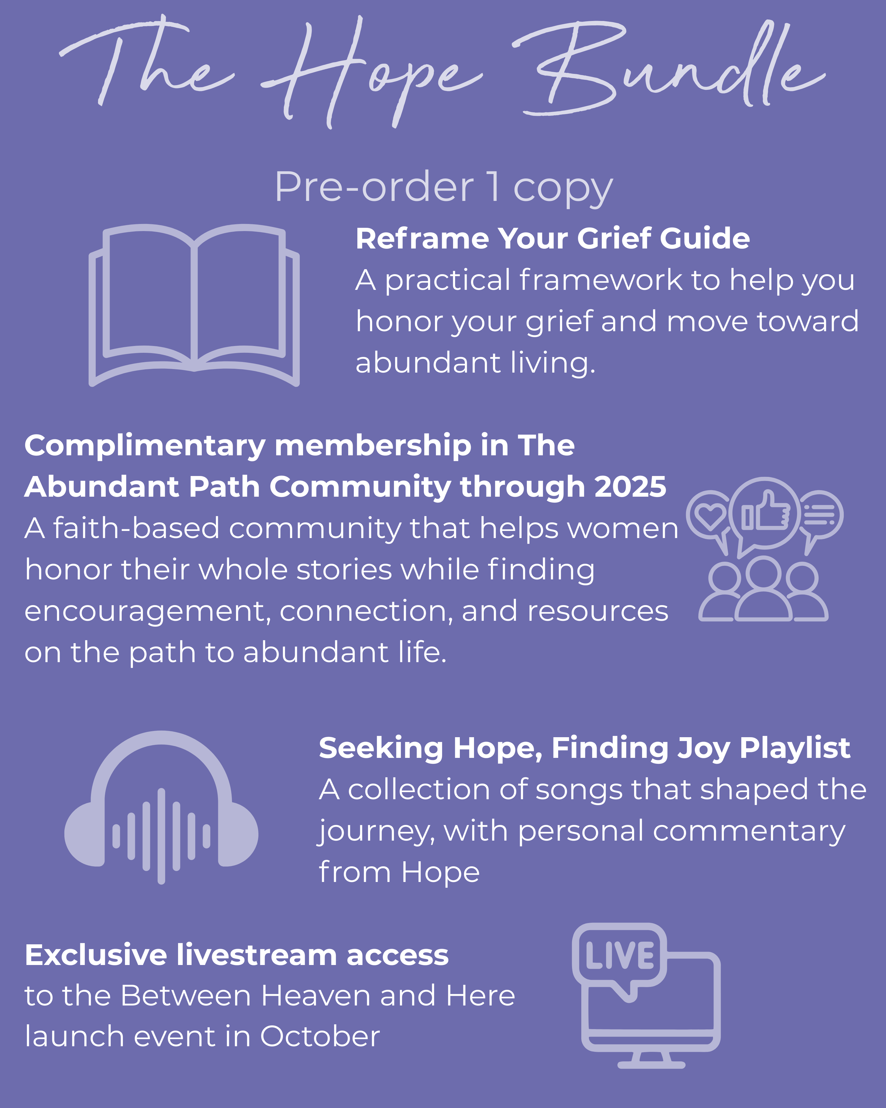 (Amazon Pre-order + Gifts) Seeking Hope, Finding Joy Hope Bundle